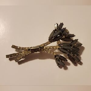 Vintage Style Hematite Brooches